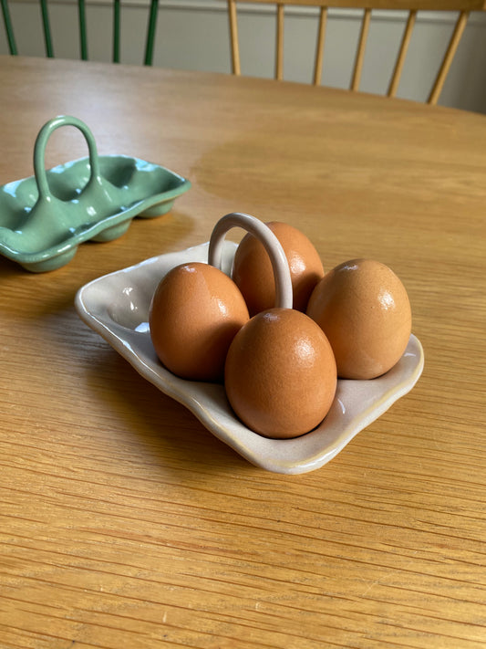 PORTE OEUF rose sable - 6 oeufs