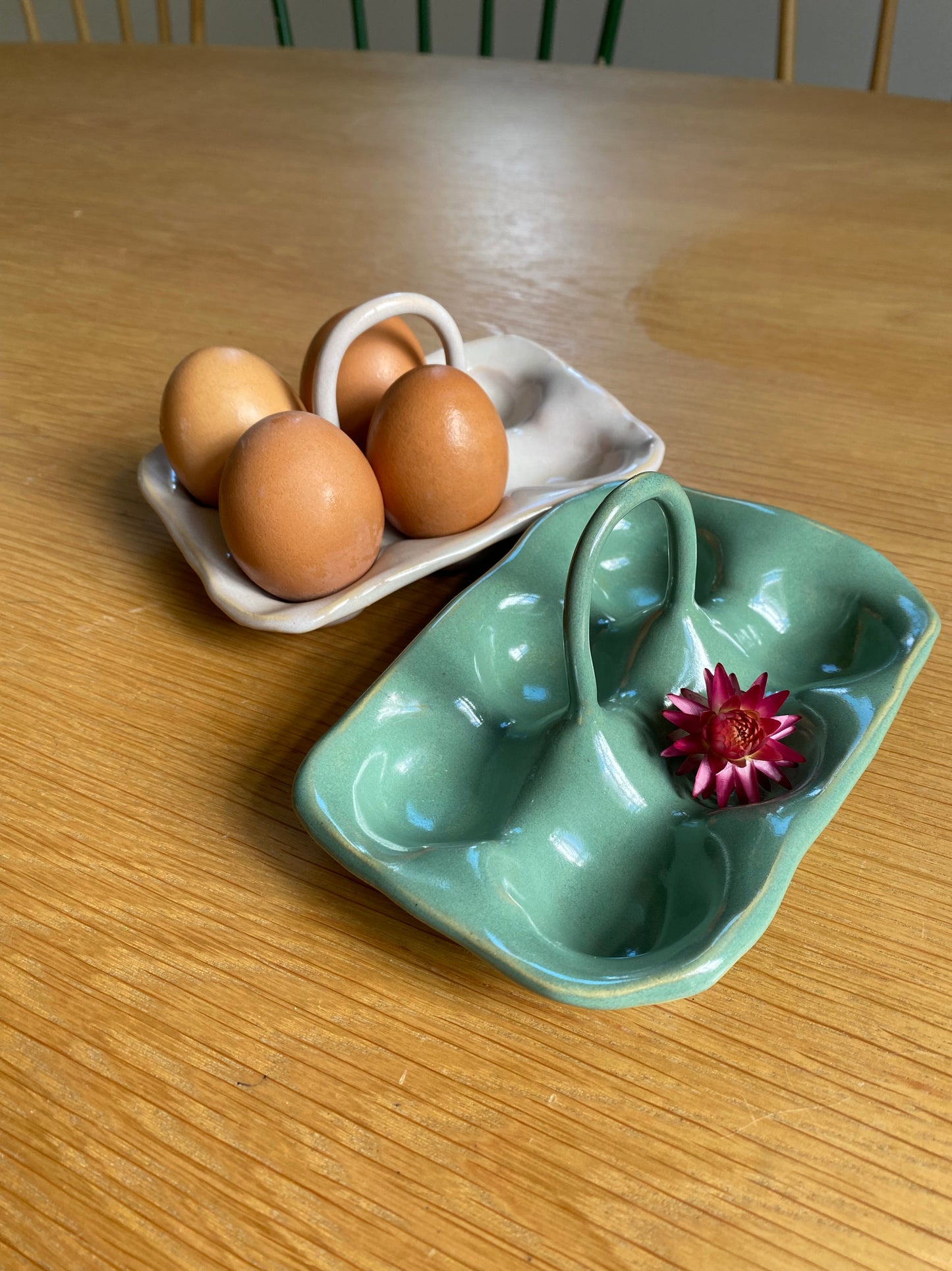 PORTE OEUF rose sable - 6 oeufs